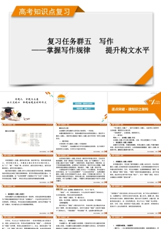 2026《衡中学案》高考一轮总复习 语文复习任务群5　专题9　分点突破4　命题话题类材料作文.pptx