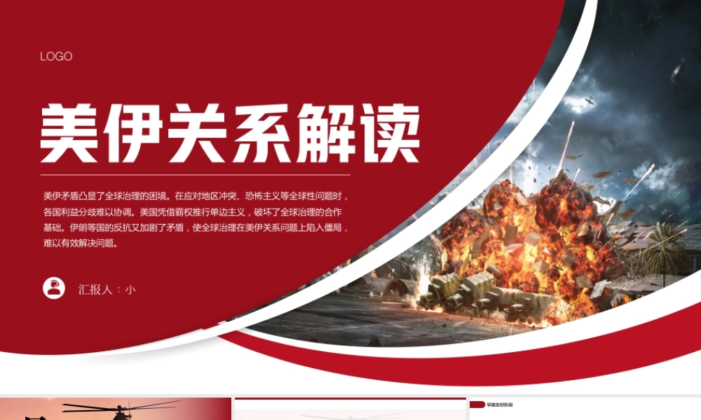 红色简约风美伊关系解读.pptx