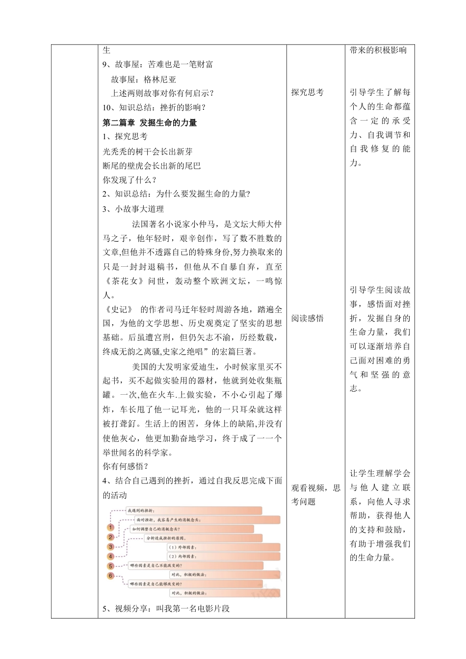 七年级道德与法治 9.2增强生命的韧性教学设计.docx_第3页