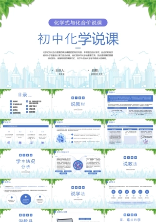 XX初中化学说课化学式与化合价说课.pptx