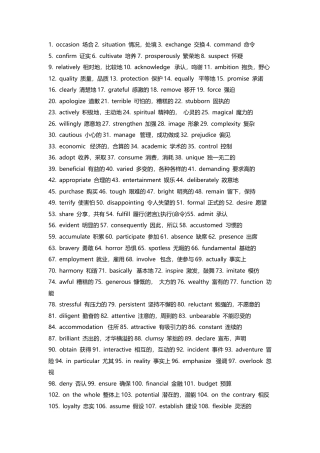 高中英语完形填空高频词汇.docx