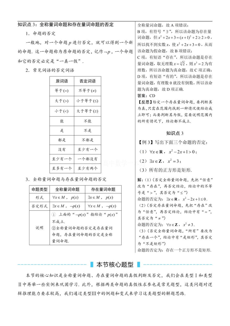 高中数学必修1第6节 全称量词与存在量词（方法册+习题册）.pdf_第2页