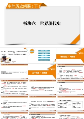 中外历史纲要(下)　板块6　第12单元　第34讲　十月革命的胜利与苏联的社会主义实践.pptx