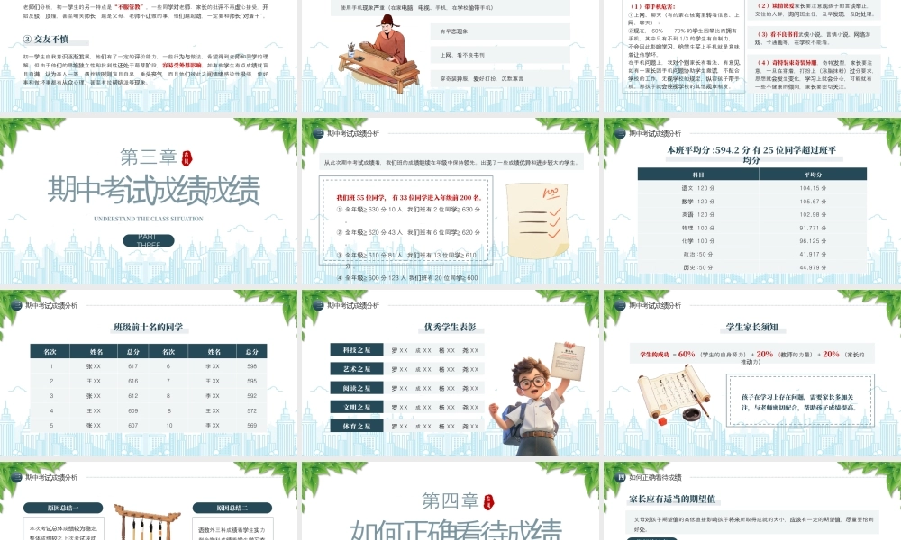 XX学校七年级期中家长会家校协力共育未来.pptx