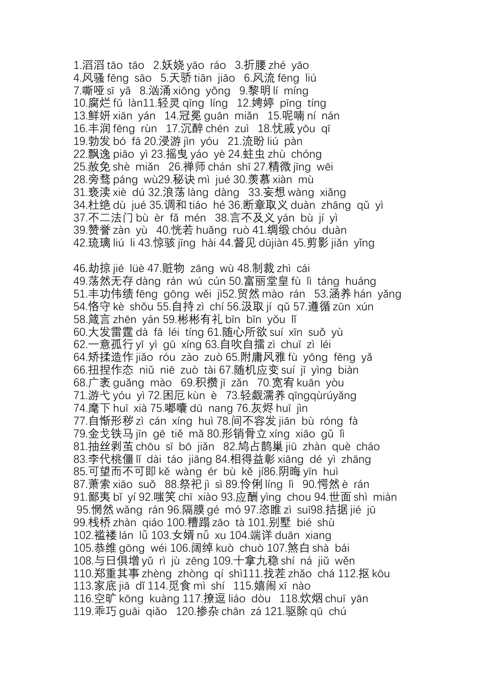 初中语文九年级上册读读写写注音及解释.docx_第1页