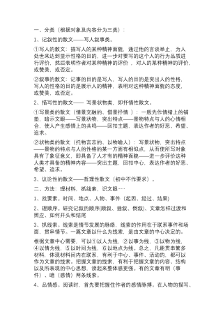 初中语文散文阅读知识与技巧.docx