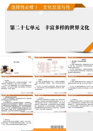 选择性必修3　第27单元　单元总结.pptx