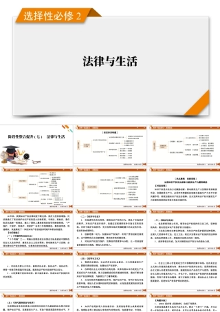 选择性必修2　阶段性整合提升(七)　法律与生活.pptx