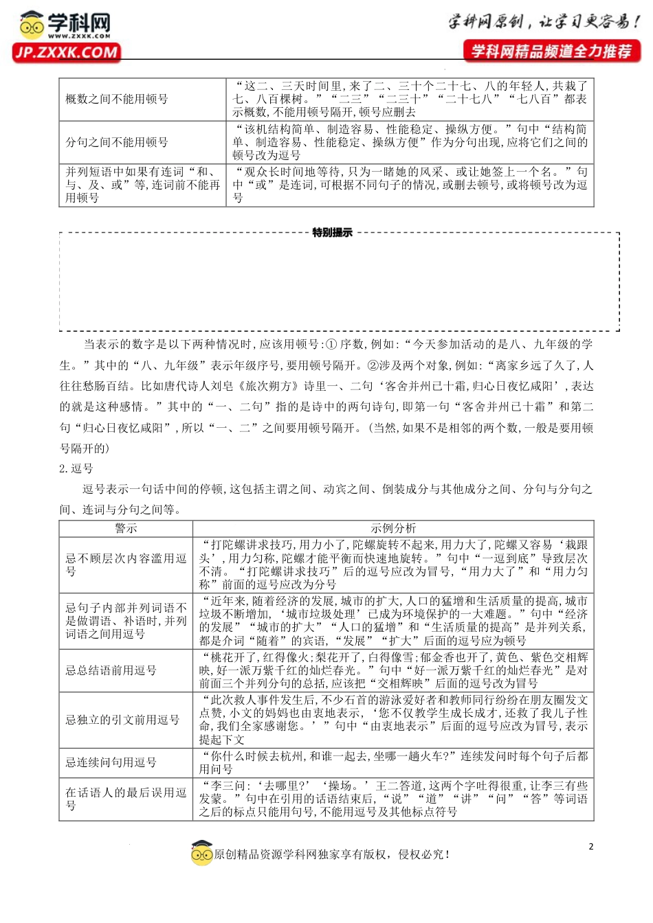 06：标点符号的正确使用-2024年高考语文二轮语言文字运用模块备考.docx_第2页