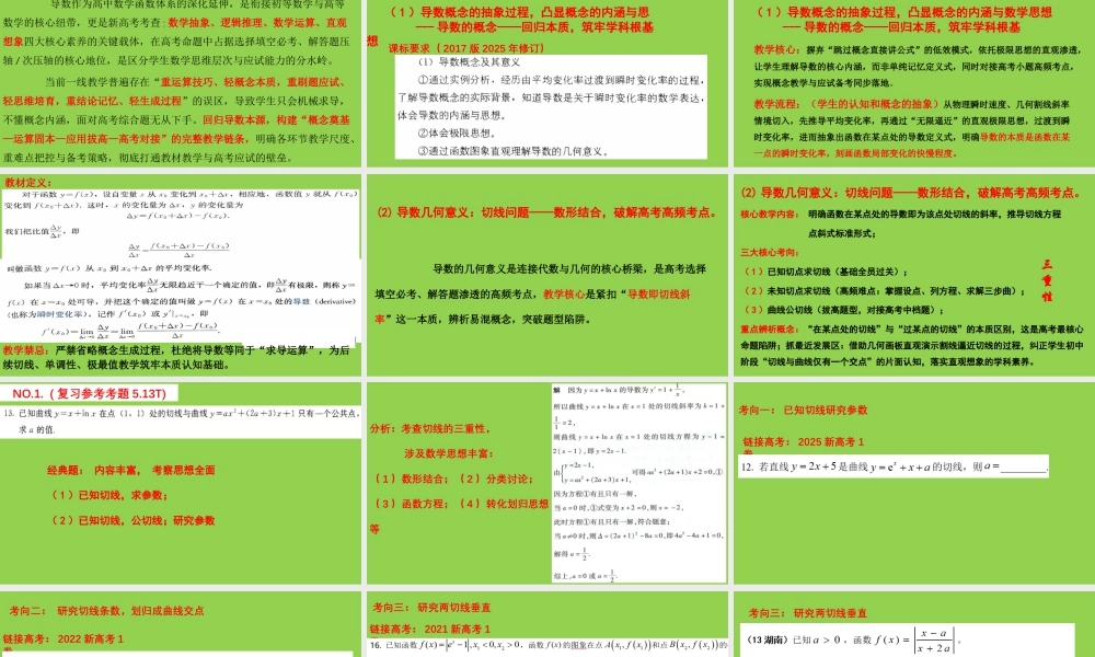 2026年高考数学复习专题复习-《导数》.pptx