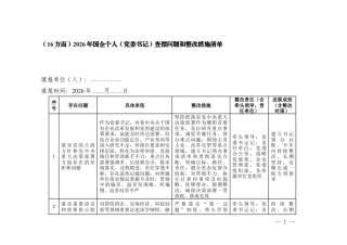 （16方面）2026年国企个人（党委书记）查摆问题和整改措施清单.docx