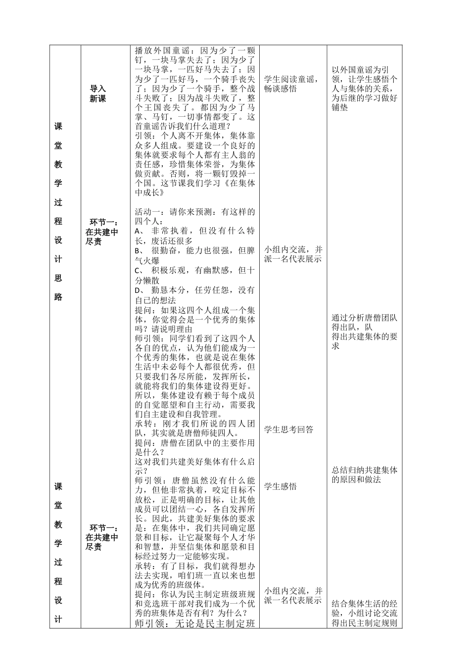七年级下册 我与集体共成长课堂教学设计.docx_第2页