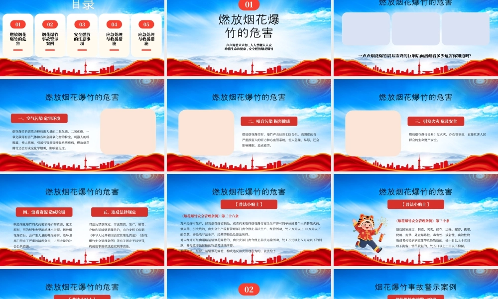 燃放烟花爆竹安全教育烟花爆竹无小事安全责任重如山.pptx
