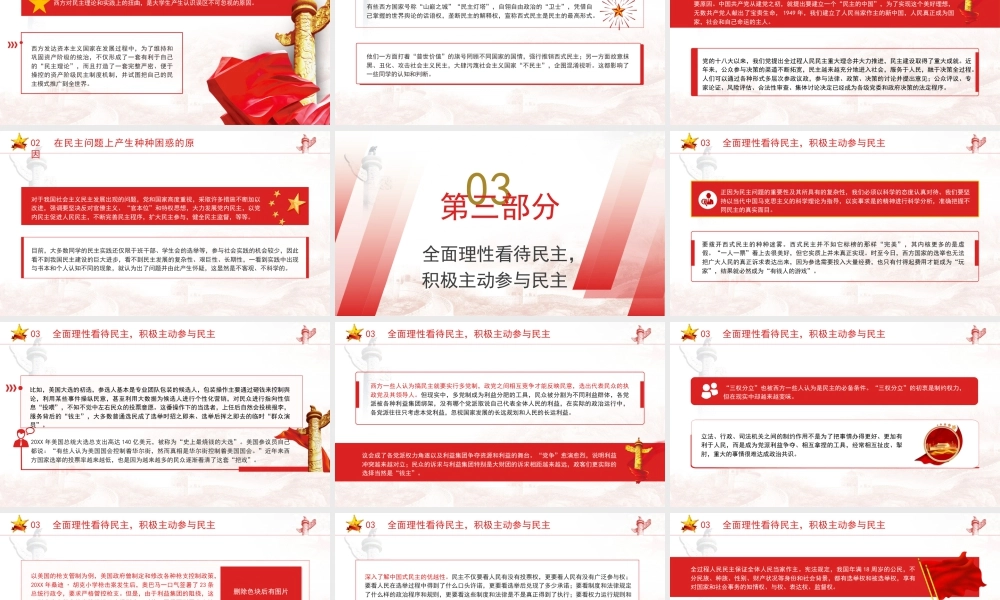 大学生党课-究竟应该怎样看待民主.pptx