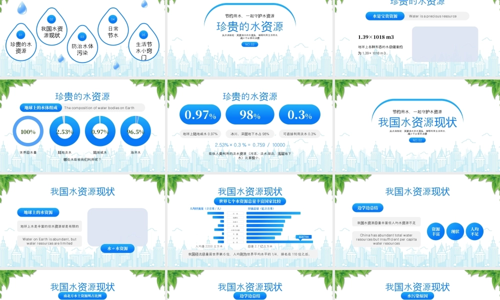 节约用水一起守护水资源珍惜每一滴水守护共同的家园.pptx