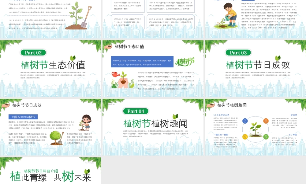 20XX年植树节节日科普介绍植此青绿共树未来.pptx