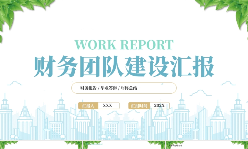 XX公司财务团队建设汇报财务系统为什么要进行团队建设教育.pptx