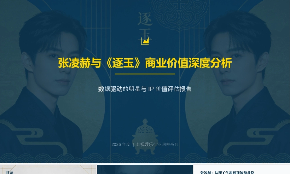 张凌赫与《逐玉》商业价值分析.pptx