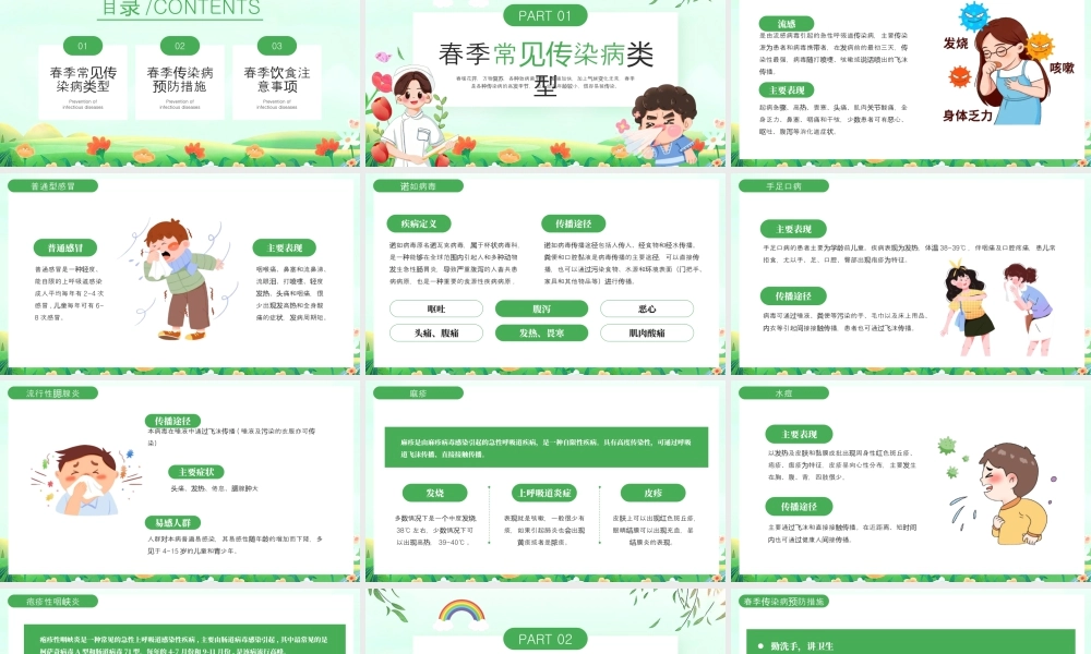 绿色清新风春季传染病主题.pptx