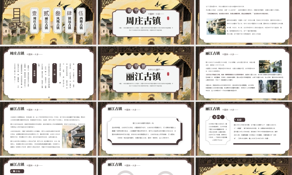 中国古镇旅游推荐PPT.pptx
