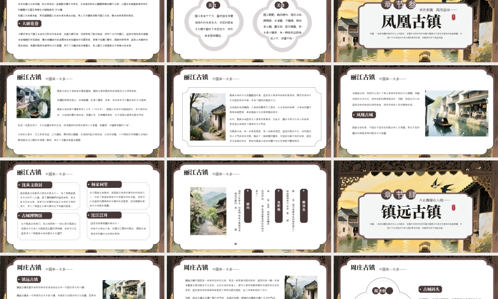 中国古镇旅游推荐PPT.pptx