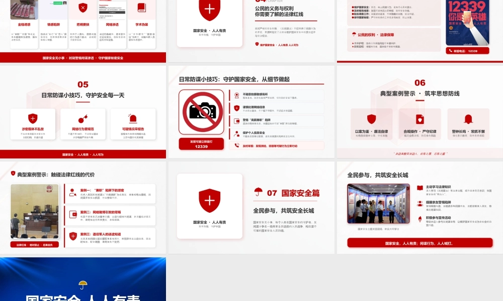 反间谍知识宣传筑牢人民防线守护国家安全国家安全人人有责全民反奸共筑长城.pptx