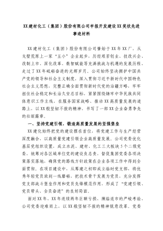 建材化工（集团）股份有限公司申报开发建设奖状先进事迹材料.docx