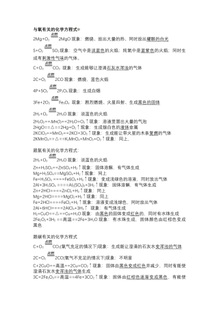 初中复习资料：化学方程式总结.docx