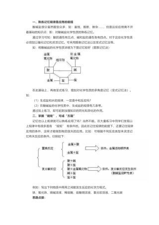初中化学酸碱盐的复习及重点题型解析.docx