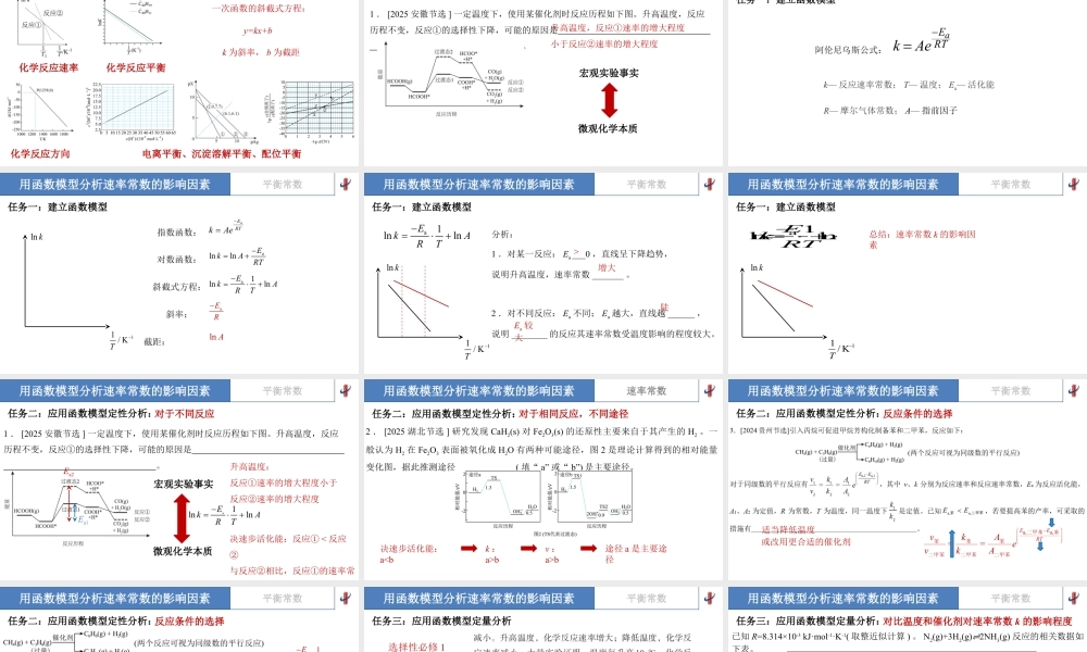 2026年高考化学二轮复习 函数模型在化学定性和定量分析中的应用.pptx