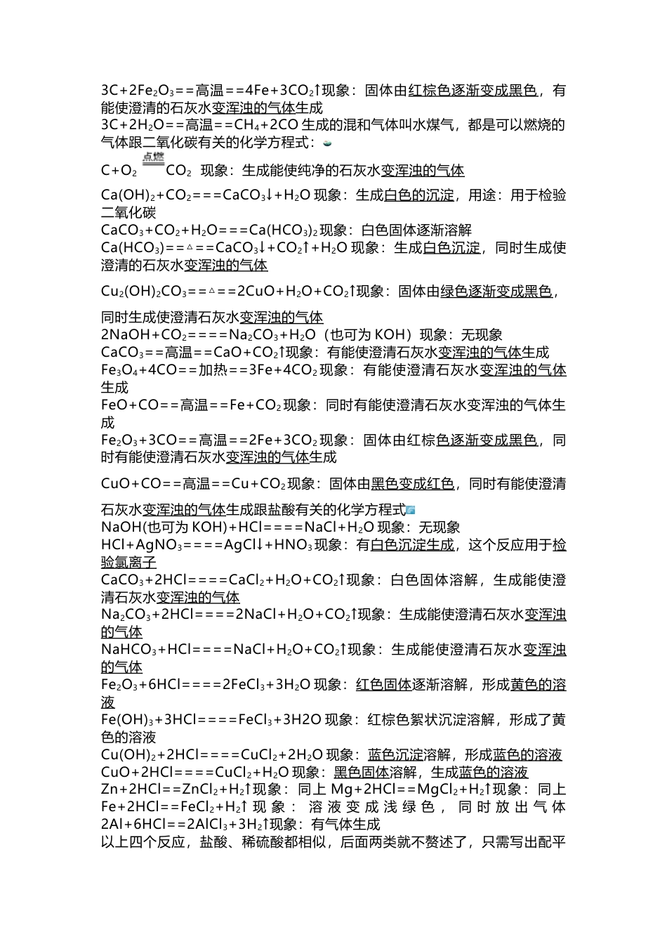 初中化学所有方程式总结.docx_第2页