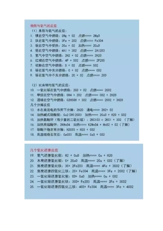 初中化学这111个化学反应方程式.docx