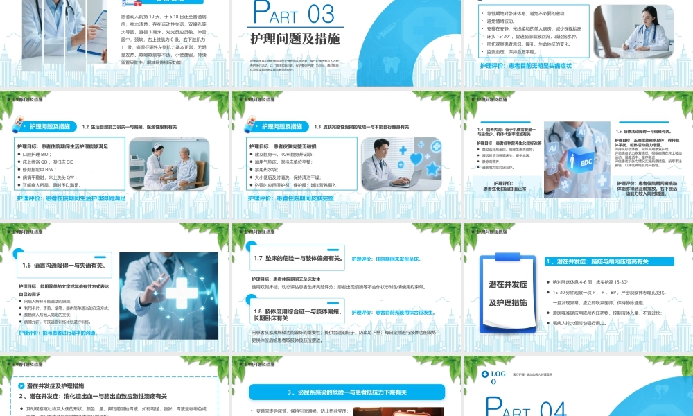 XX医院脑出血病人护理查房医疗护理脑出血案例讲解.pptx