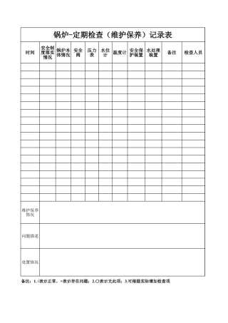 锅炉-定期检查（维护保养）记录表.xlsx