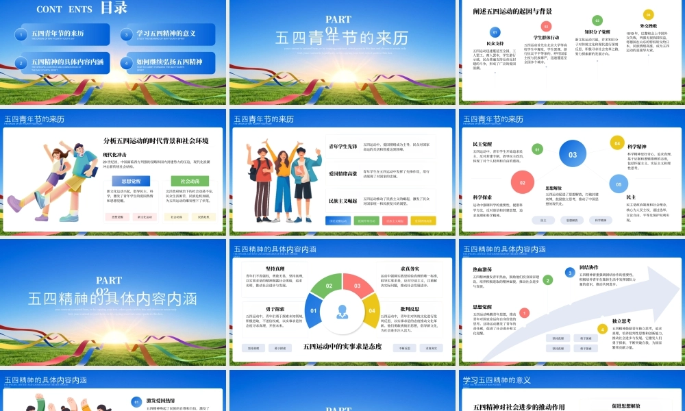 青春正绽放54青年节主题班会 .pptx