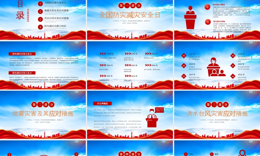 2026年5月12日全国第18个防灾减灾日防灾减灾自救小知识.pptx