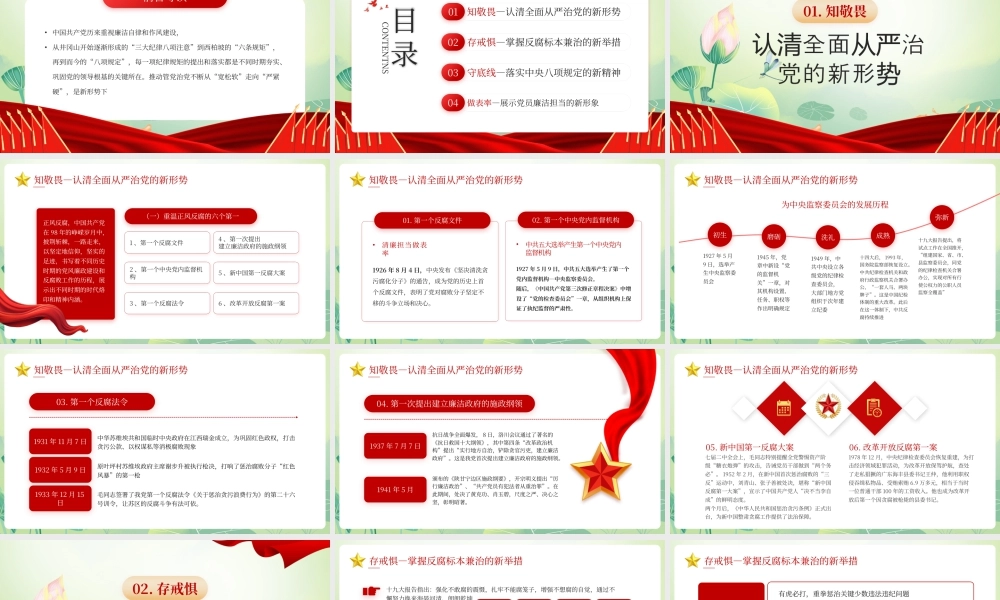 红色党政清风正气廉政专题党课.pptx