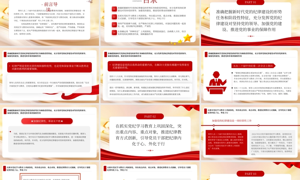红色党政全面加强党的纪律建设.pptx