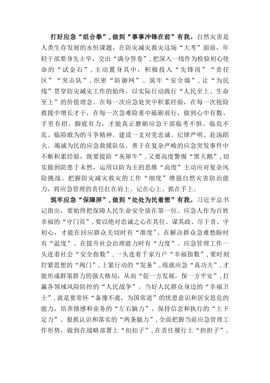 学习贯彻全国应急管理工作会议精神心得体会发言.docx_第2页