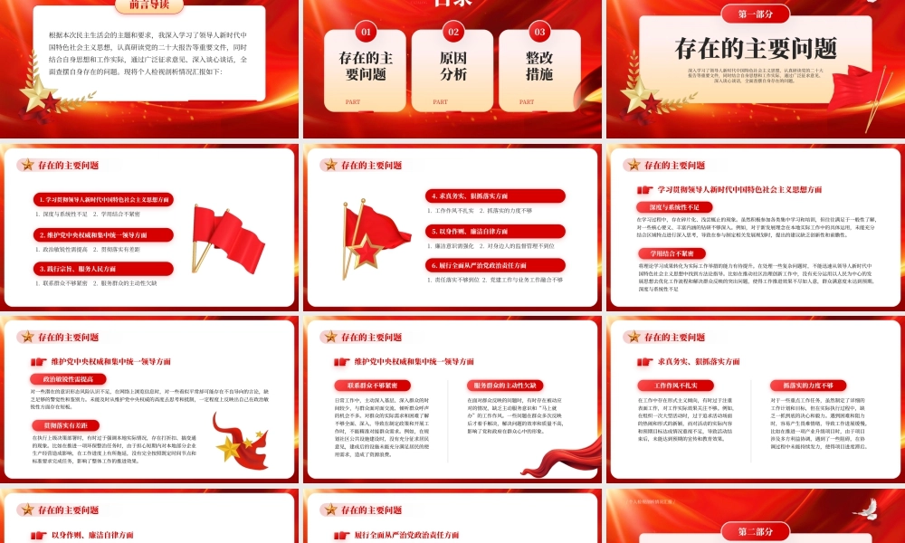 民主生活会 个人检视剖析材料.pptx