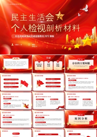 民主生活会 个人检视剖析材料.pptx