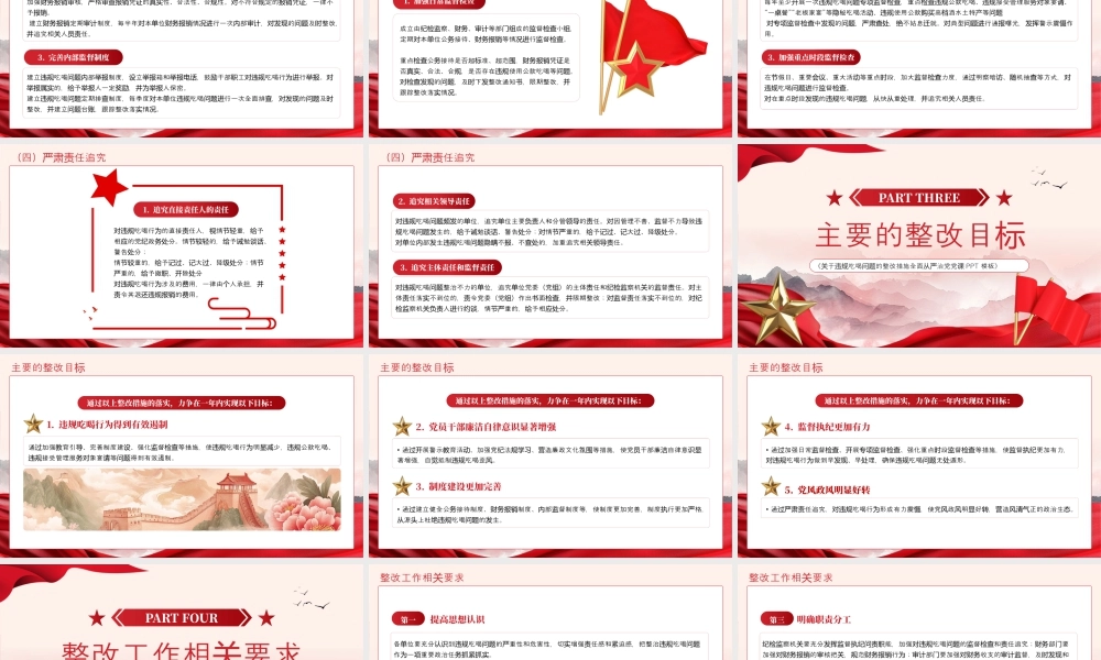 红色党政风关于违规吃喝问题的整改措施 .pptx