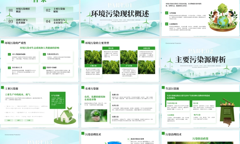绿色简约环保治理 .pptx