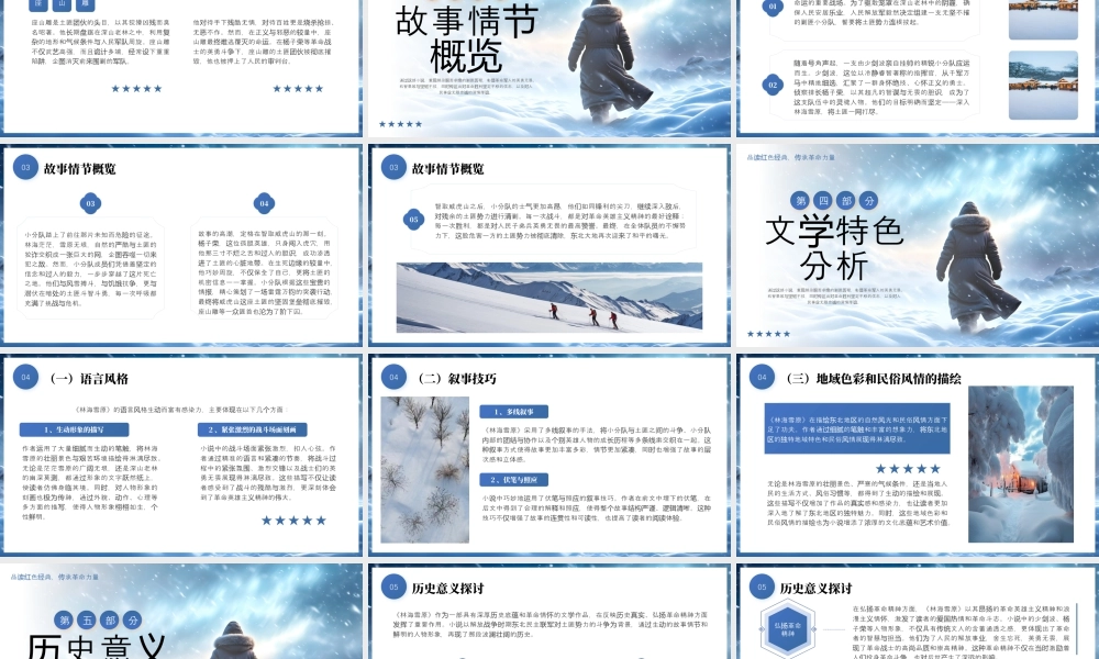 蓝色简约林海雪原读书分享 .pptx