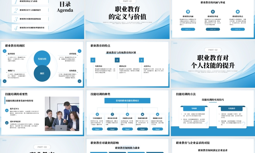 绿色简约职业教育培训 .pptx