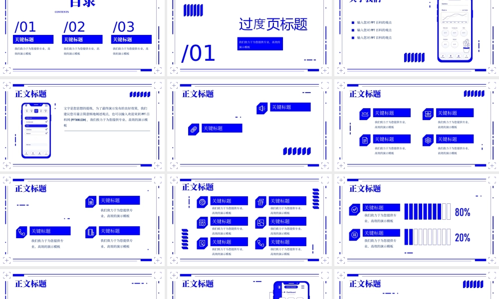 纯蓝插画风智慧商超解决方案 .pptx