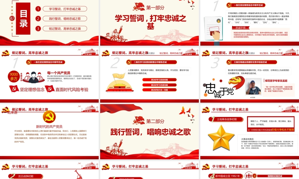 2025年“七一”专题党课学习ppt课件：重温《入党誓词》永远忠诚于党.pptx