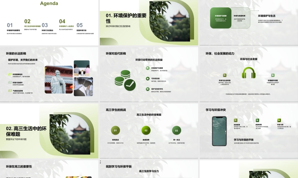 高三学生环保实践垃圾分类节水共建绿色生活.pptx