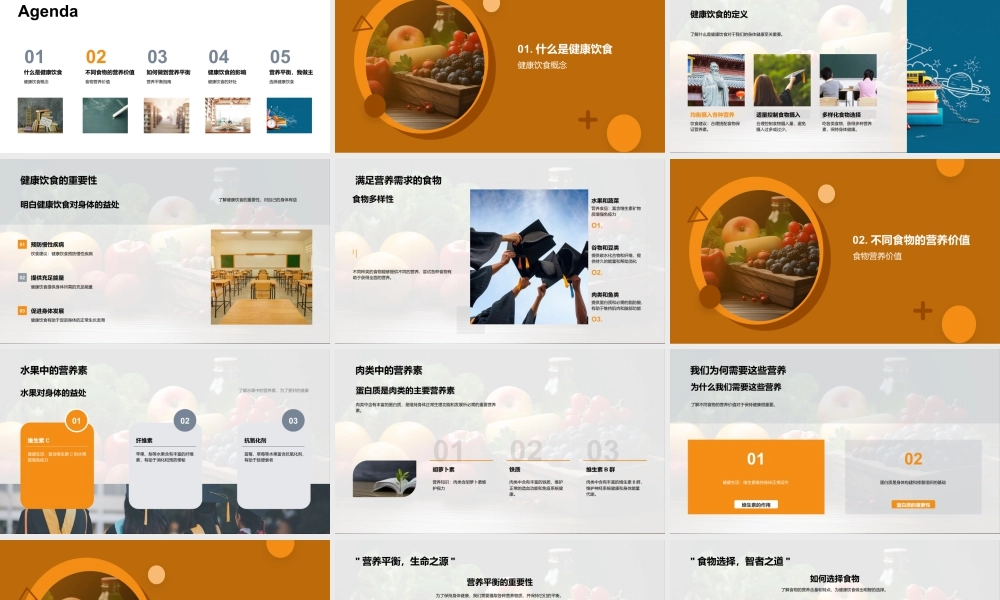 健康饮食营养平衡多样食物果蔬肉类均衡.pptx