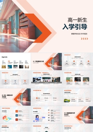 高一新生入学指南校史校训课程活动纪律建筑适应.pptx